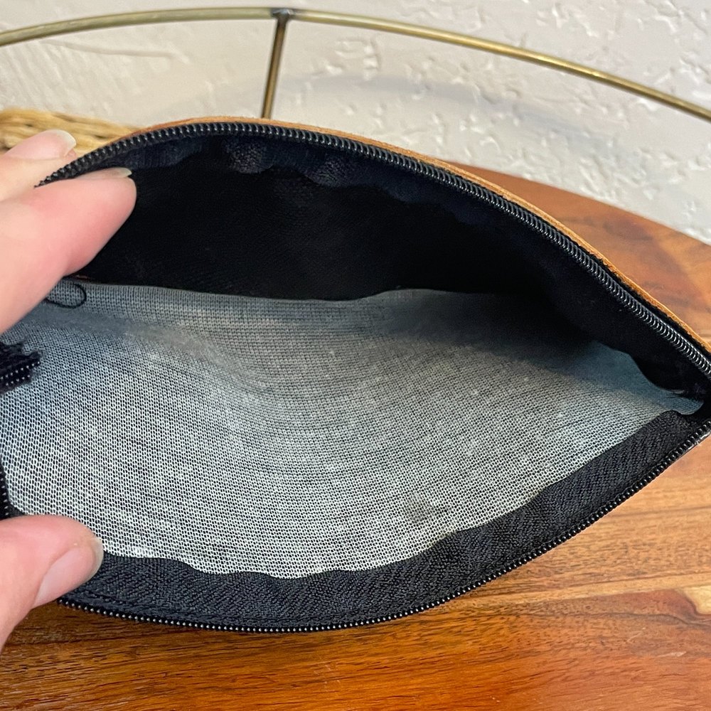 🌻Handmade 'Ecuador' Leather Pencil Case/Coin Purse/Makeup Bag - Picture 3 of 7
